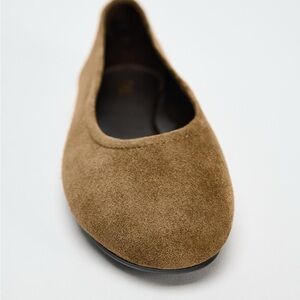 Zara suede ballet flats